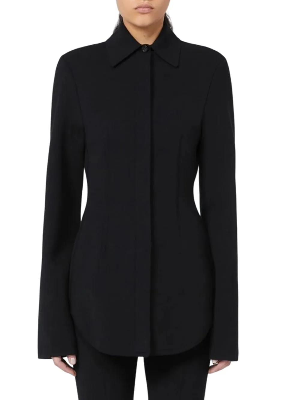 Viscose Knit Shirt - Runway - Black sold by Wanan Luxury product image thumbnail 3