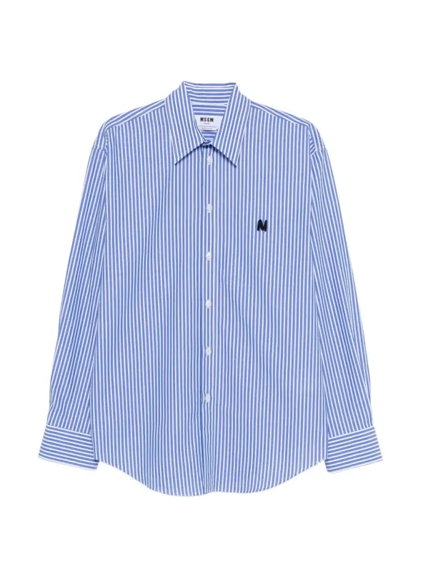 Striped Shirt With Embroidered Logo sold by Wanan Luxury