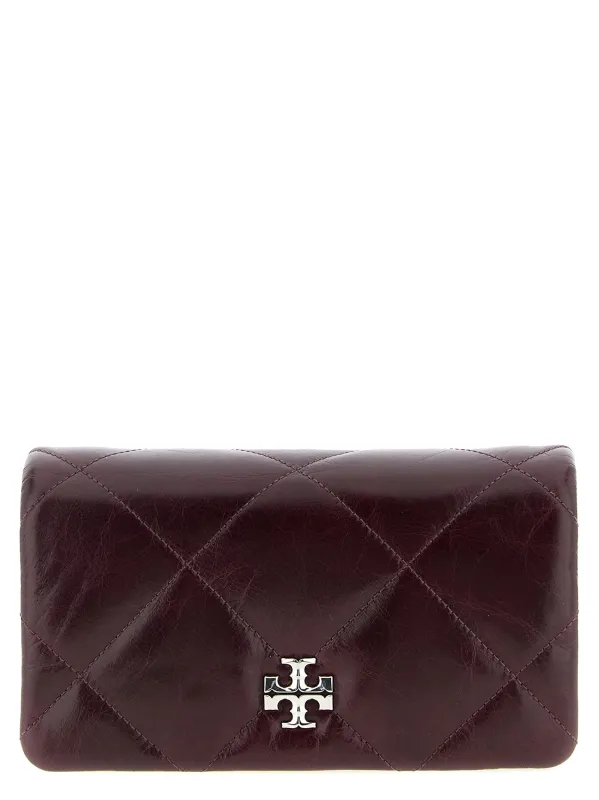 Kira Diamond Crossbody Bags Bordeaux made by Tory Burch