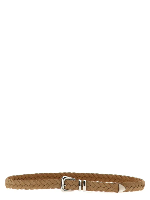Braided Calfskin Belt Belts Beige sold by Wanan Luxury