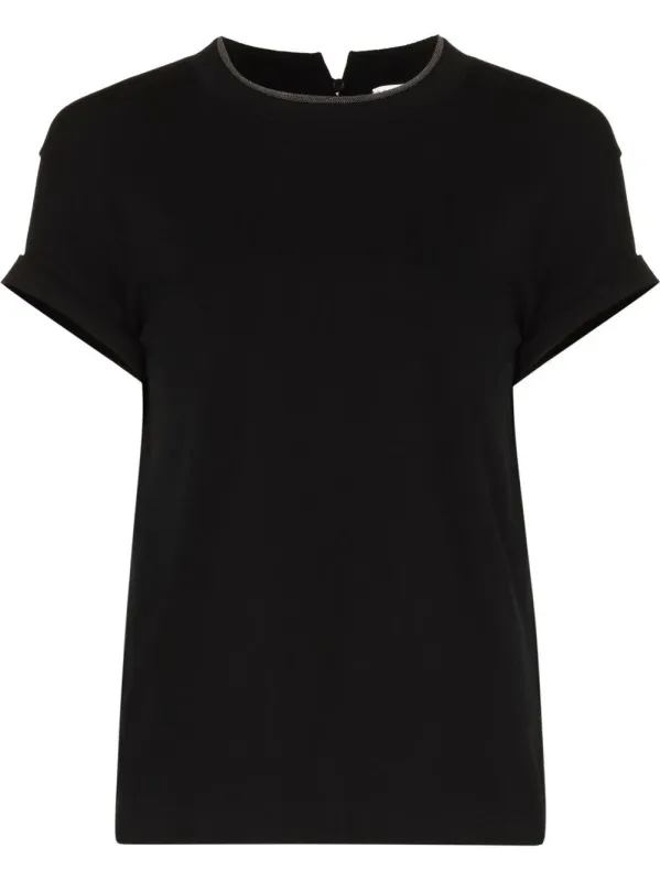 Stretch Cotton Jersey T-Shirt With Precious Faux Layering made by Brunello Cucinelli