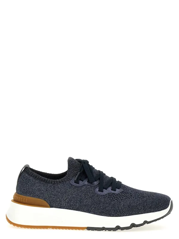 Knitted Sneakers Blue sold by Wanan Luxury
