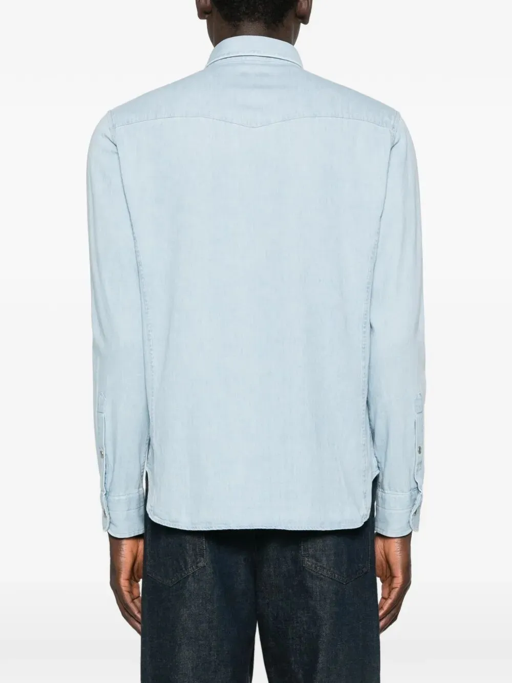 Denim Chambray Western Shirt sold by Wanan Luxury product image thumbnail 3
