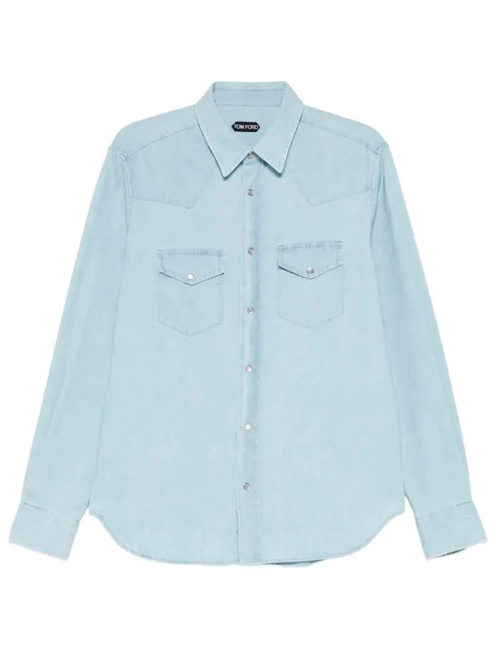 Denim Chambray Western Shirt sold by Wanan Luxury