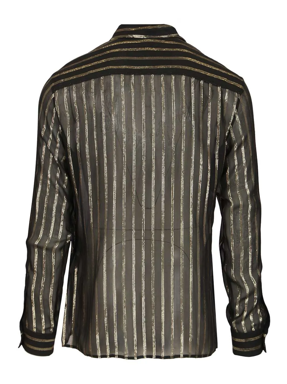 Valentino Silk And Lurex Chiffon Shirt Shirts Black sold by Wanan Luxury product image thumbnail 2