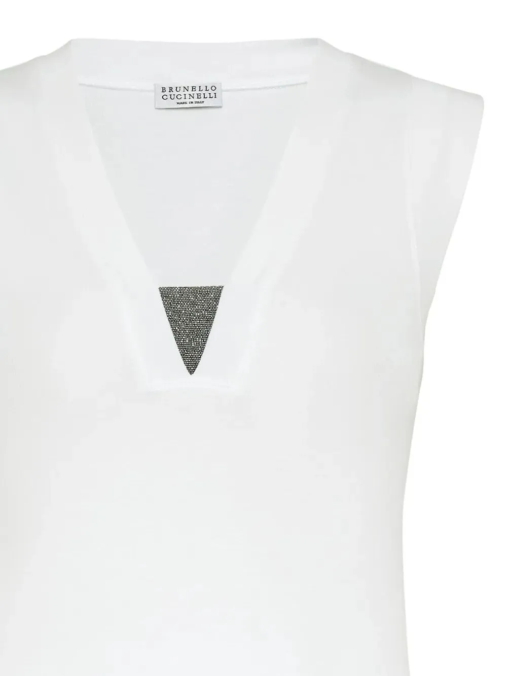 Stretch Cotton Jersey Tank Top With Precious Faux-Layering sold by Wanan Luxury product image thumbnail 5