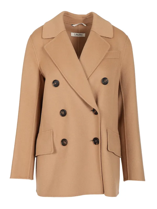 Double-Breasted Wool Jacket Jackets Beige sold by Wanan Luxury