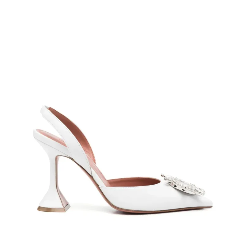 Shoes White made by Amina Muaddi