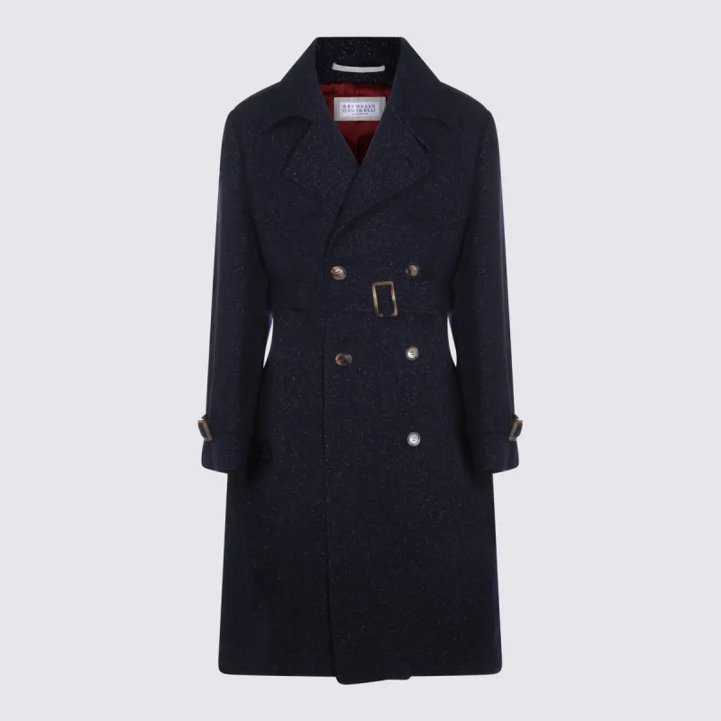 Coats Blue And Green made by Brunello Cucinelli
