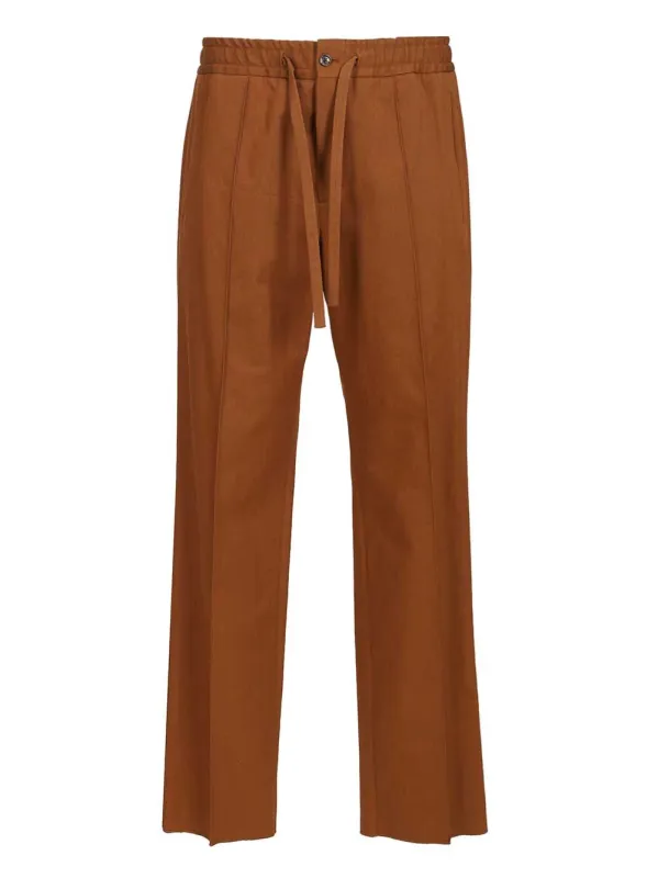 Classic With Pleats Trousers Brown sold by Wanan Luxury