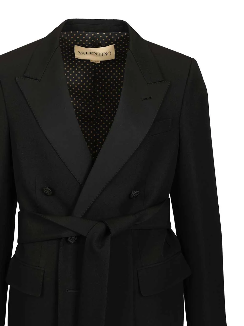 Virgin Wool Blazer With Belt Jackets Black sold by Wanan Luxury product image thumbnail 5