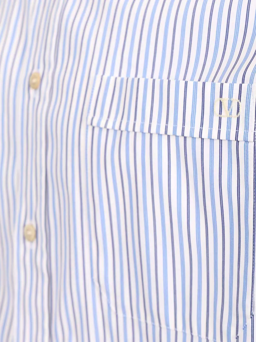 Striped Cotton Button-Down Shirt Shirts Light Blue sold by Wanan Luxury product image thumbnail 4