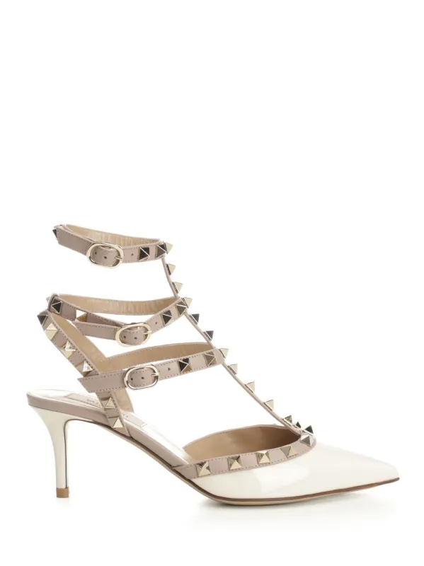 Rockstud Pumps White sold by Wanan Luxury