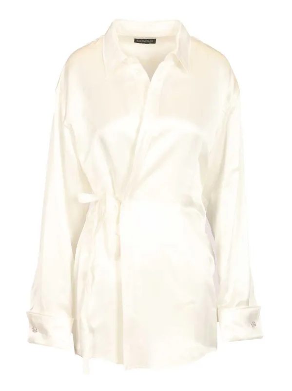 Wrap Shirt Shirts White sold by Wanan Luxury