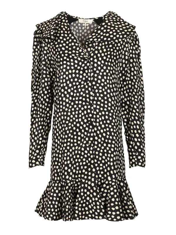 Long-Sleeved Mini Dress Dresses Black sold by Wanan Luxury