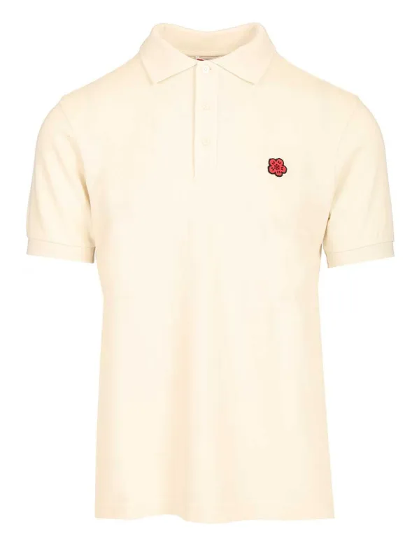 Boke Flower Polo Shirt White made by Kenzo