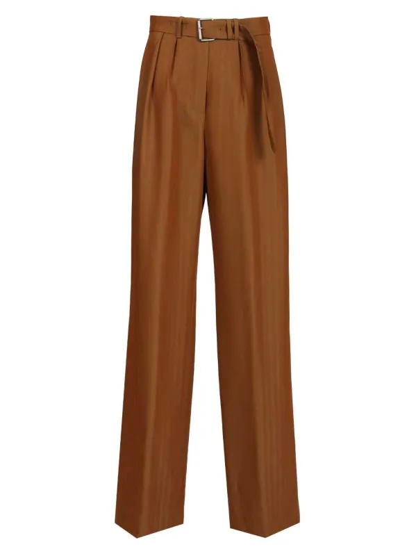 Wide-Leg Trousers Brown made by Dries Van Noten