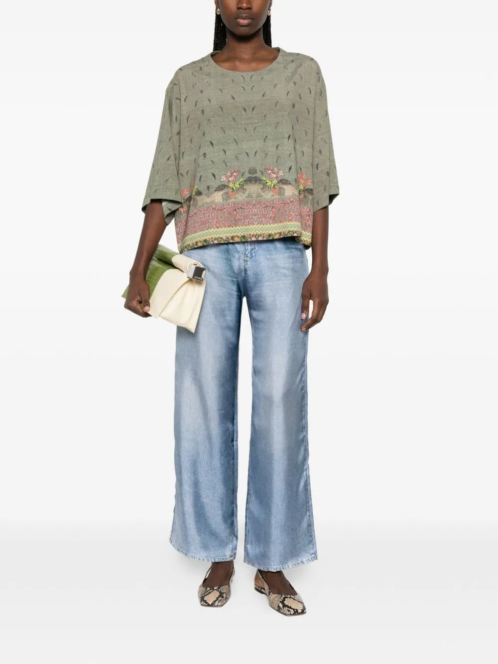 Printed Silk Blouse sold by Wanan Luxury product image thumbnail 2