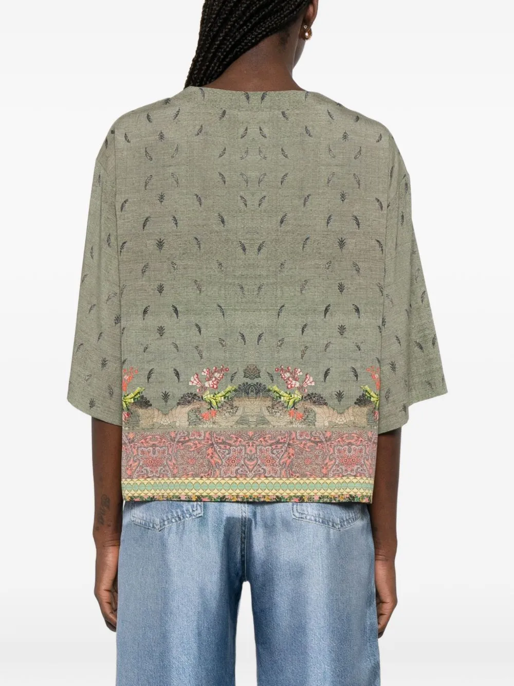Printed Silk Blouse sold by Wanan Luxury product image thumbnail 3