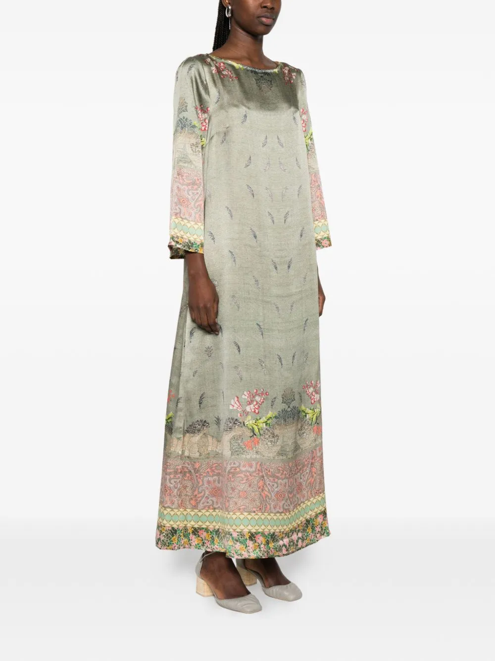 Printed Silk Dress sold by Wanan Luxury product image thumbnail 5