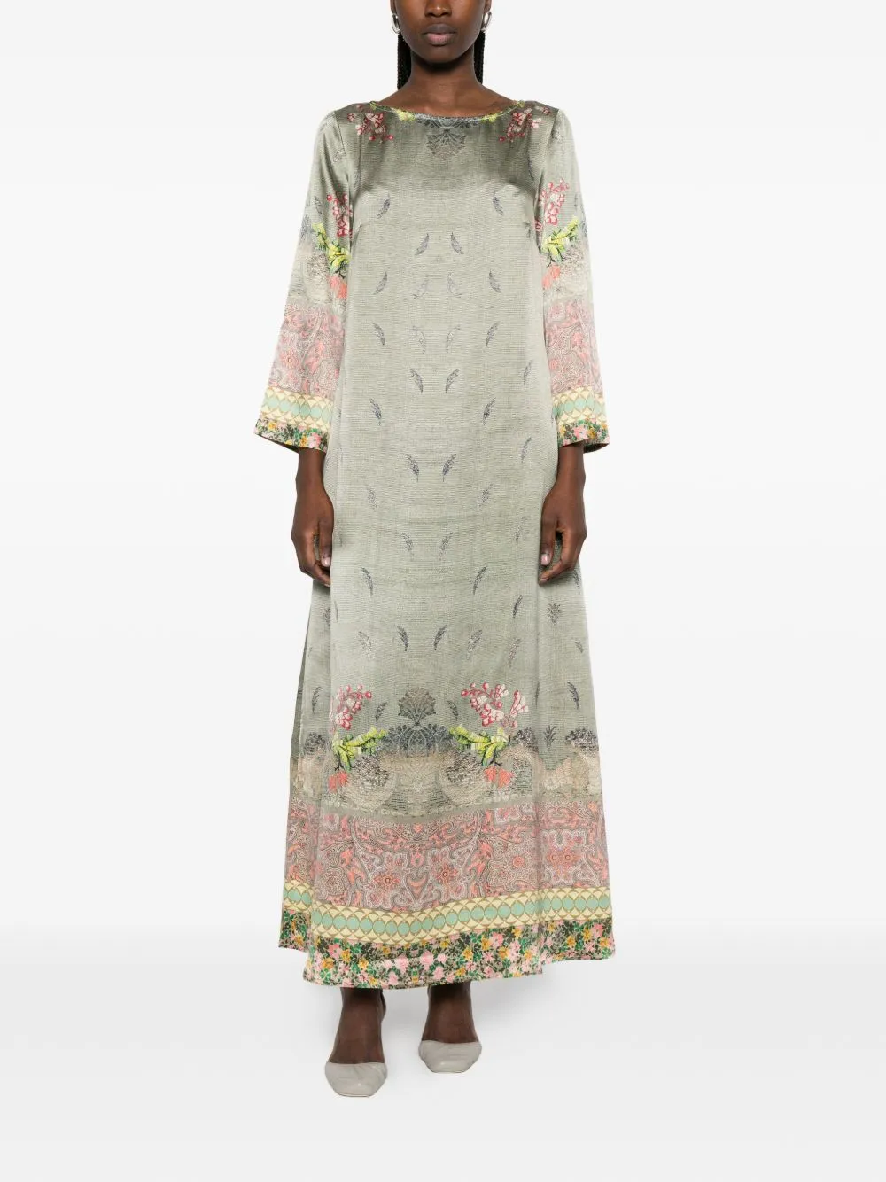 Printed Silk Dress sold by Wanan Luxury product image thumbnail 2