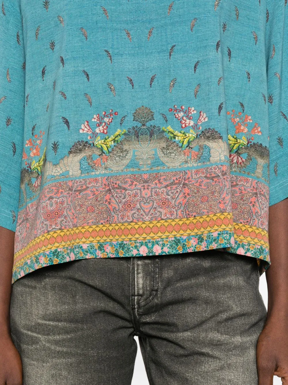 Printed Silk Blouse sold by Wanan Luxury product image thumbnail 5