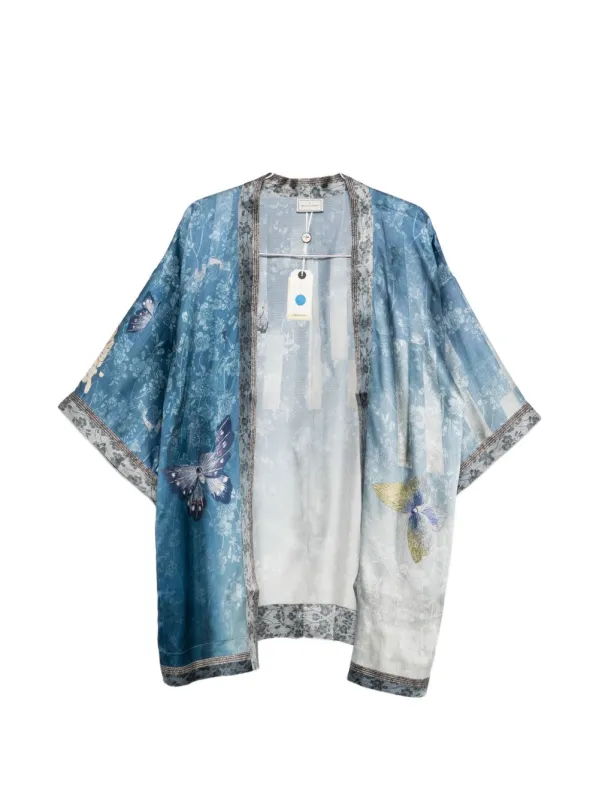Printed Silk Kimono made by Wanan Luxury