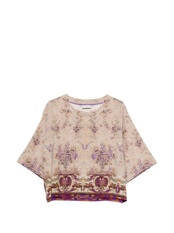 Printed Silk Blouse sold by Wanan Luxury