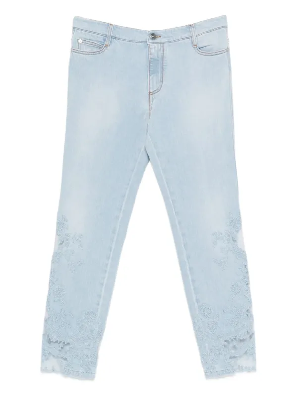Embroidered Denim Jeans sold by Wanan Luxury