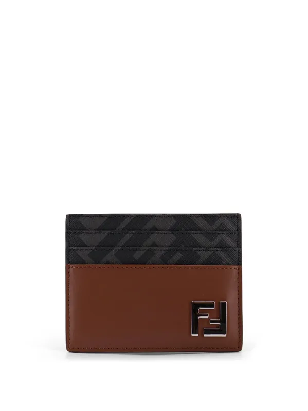Leather And Ff Fabric Card Holder sold by Wanan Luxury