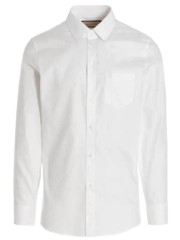 Embroidered Logo Shirt Shirt And Blouse White sold by Wanan Luxury