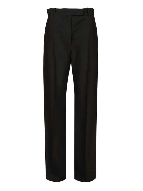 Straight Leg Trousers Black sold by Wanan Luxury