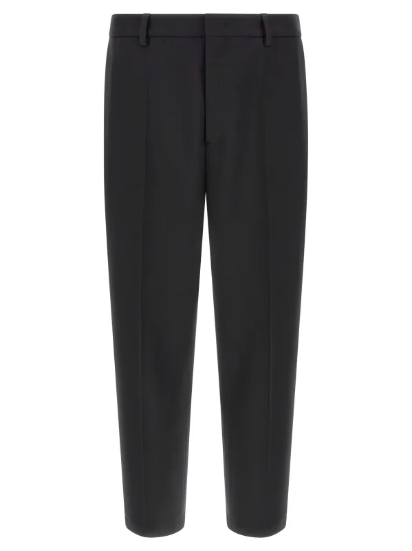 Technical Gabardine Trousers Pants Black sold by Wanan Luxury
