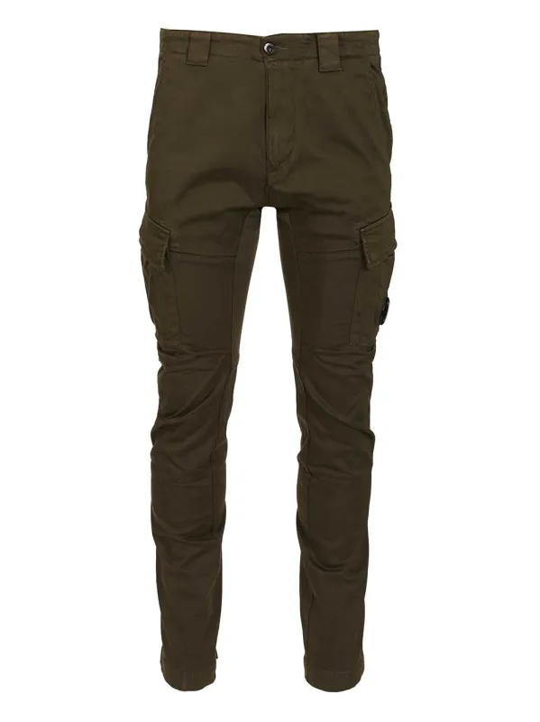 Stretch Sateen Ergonomic Cargo Pants Trousers Green sold by Wanan Luxury