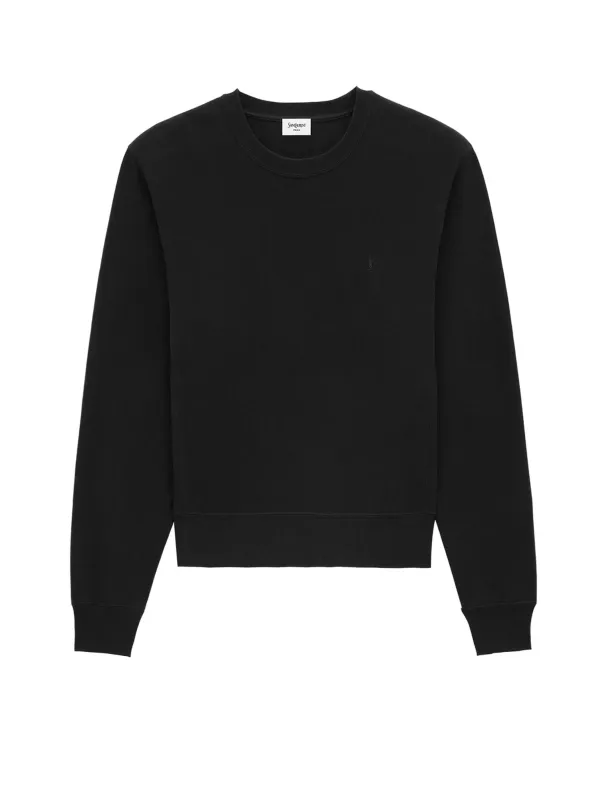 Certified Cotton Sweatshirt With Cassandre Embroidery made by Yves Saint Laurent