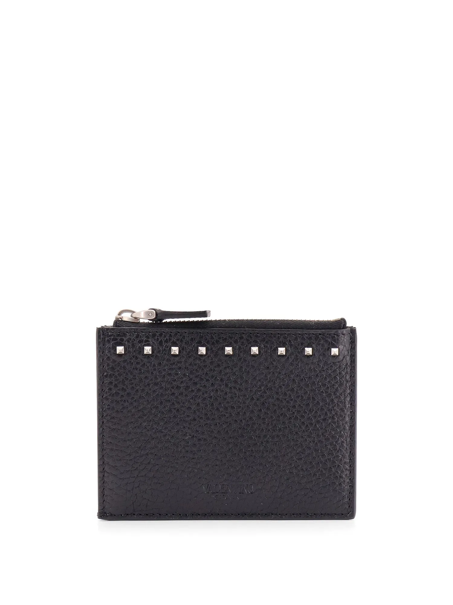 Valentino Garavani Rockstud Leather Card Holder sold by Wanan Luxury