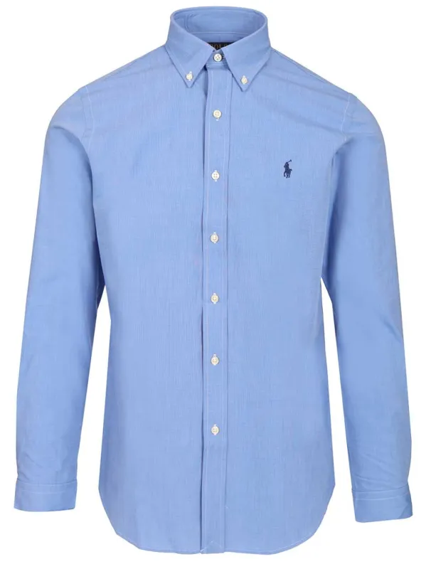 Custom-Fit Shirt Shirts Light Blue made by Polo by Ralph Lauren