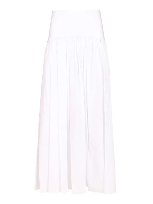 Procida Skirt In Cotton Poplin Skirts White sold by Wanan Luxury