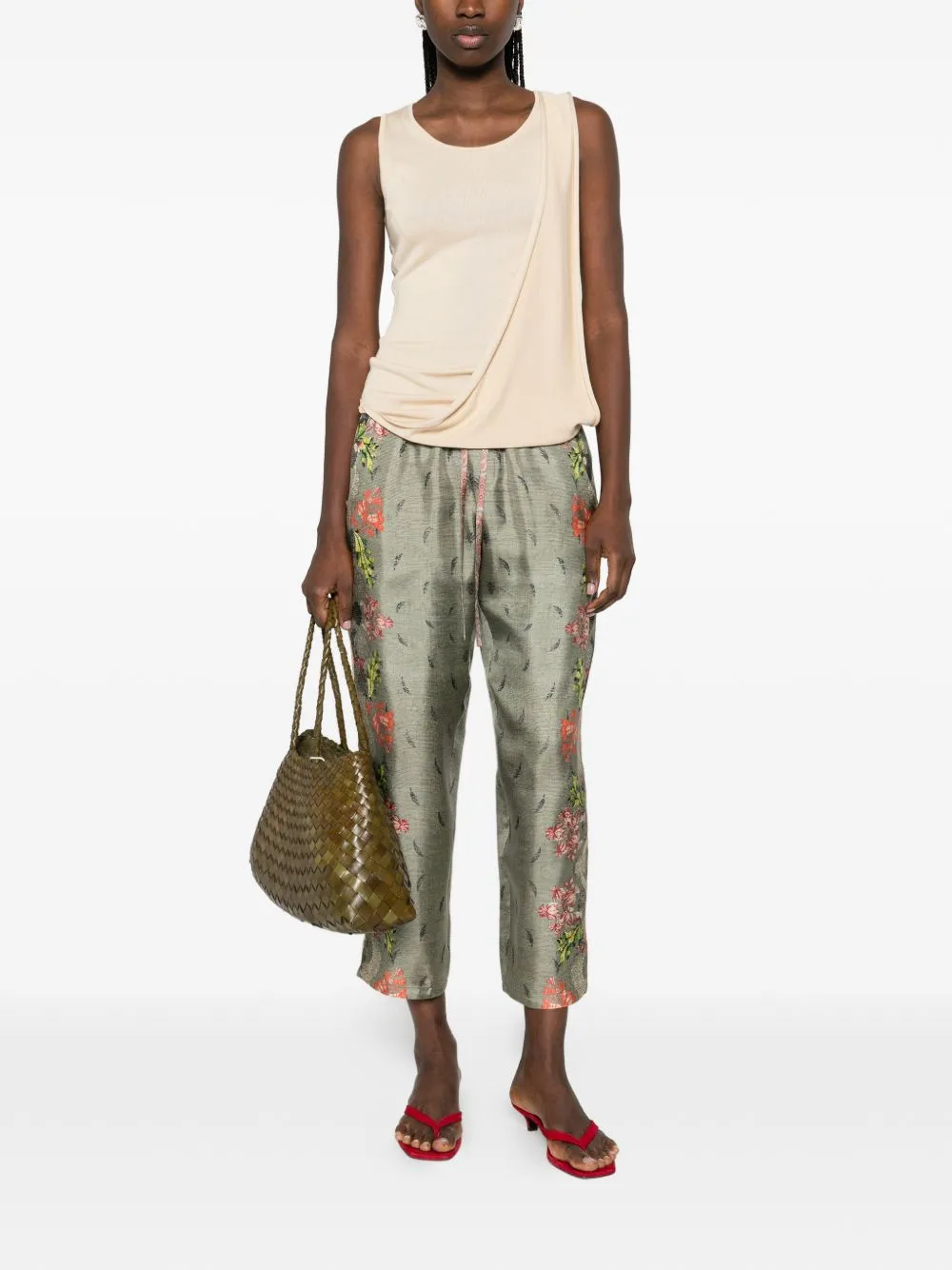 Printed Silk Trousers sold by Wanan Luxury product image thumbnail 5