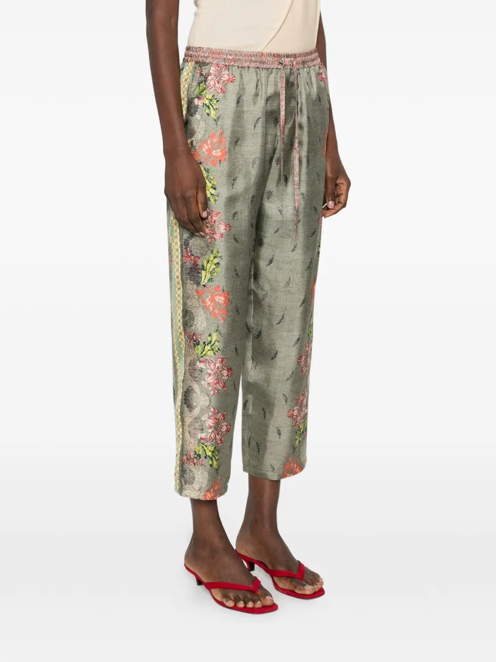 Printed Silk Trousers sold by Wanan Luxury product image thumbnail 2
