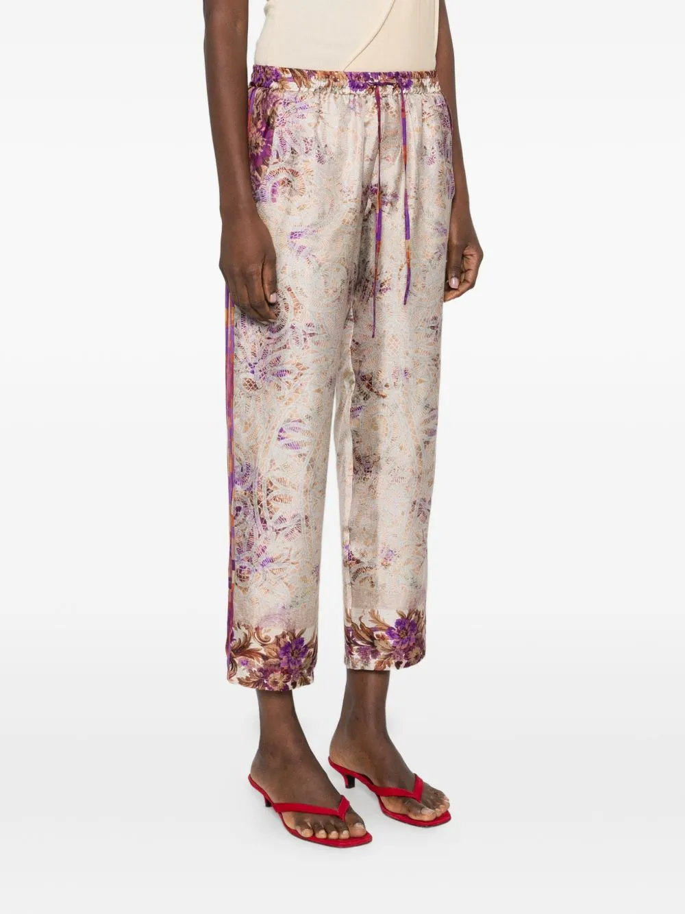 Printed Silk Trousers sold by Wanan Luxury product image thumbnail 2