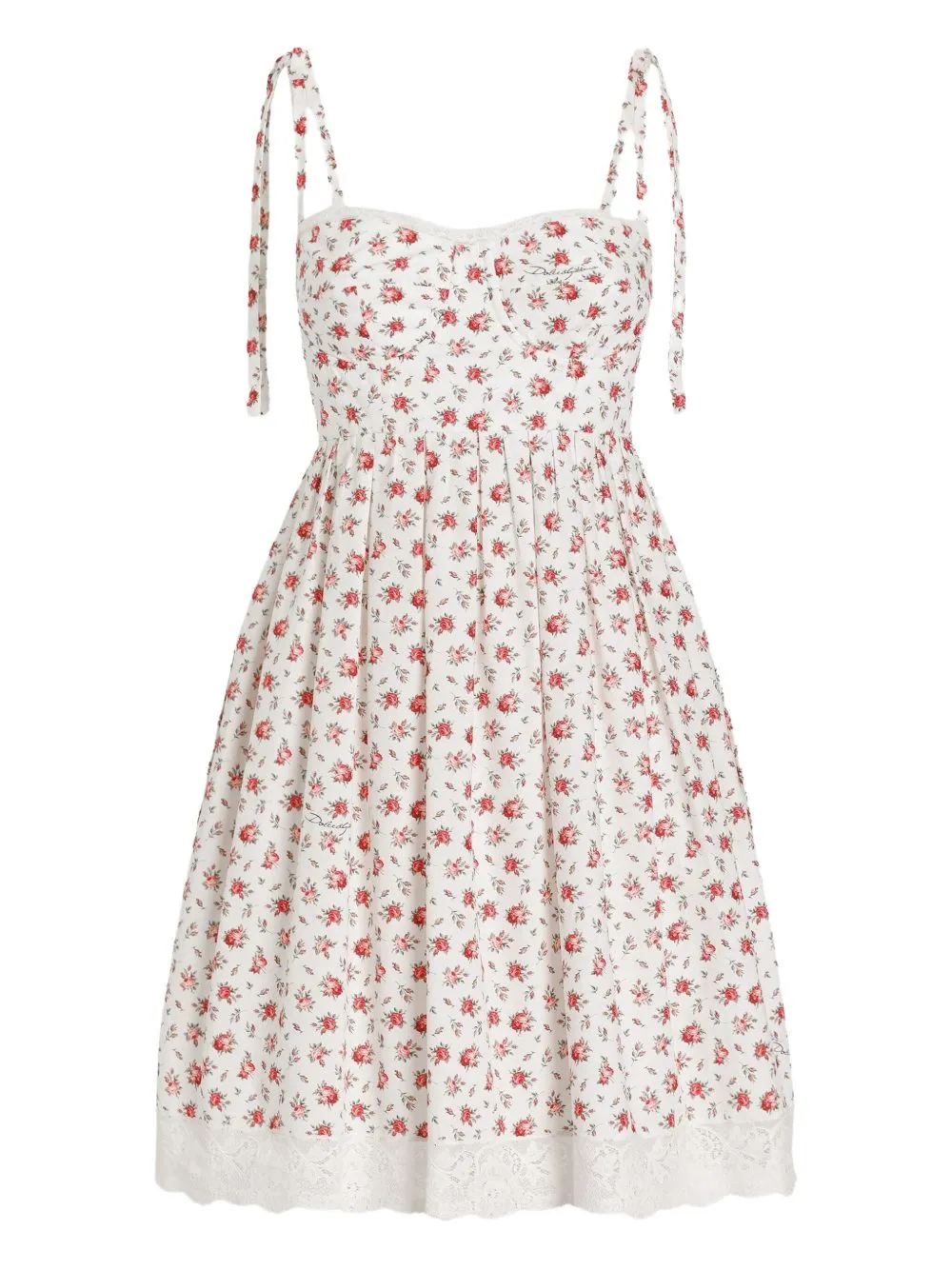 Roses Print Short Dress sold by Wanan Luxury