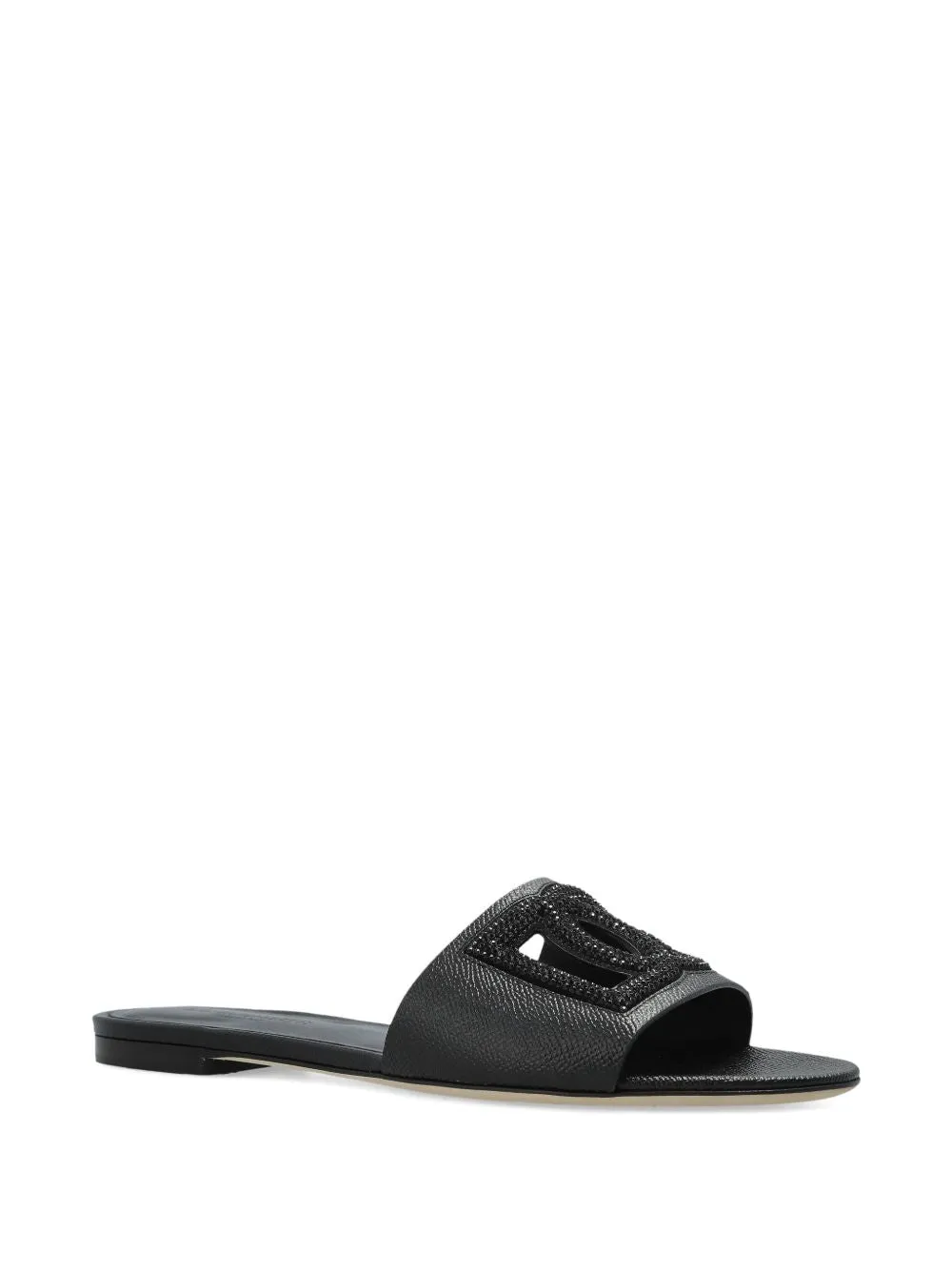 Dg Logo Leather Flat Sandals sold by Wanan Luxury