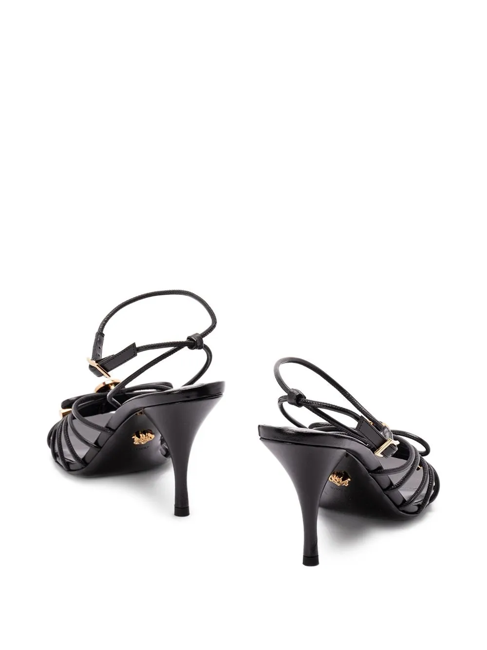 Opera Bow Leather Heel Sandals sold by Wanan Luxury product image thumbnail 3