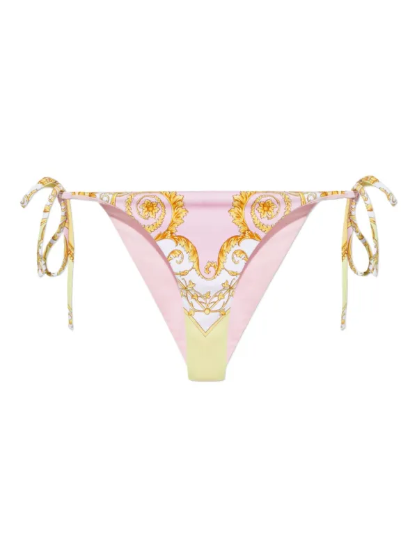 Barocco Print Bikini Bottom sold by Wanan Luxury