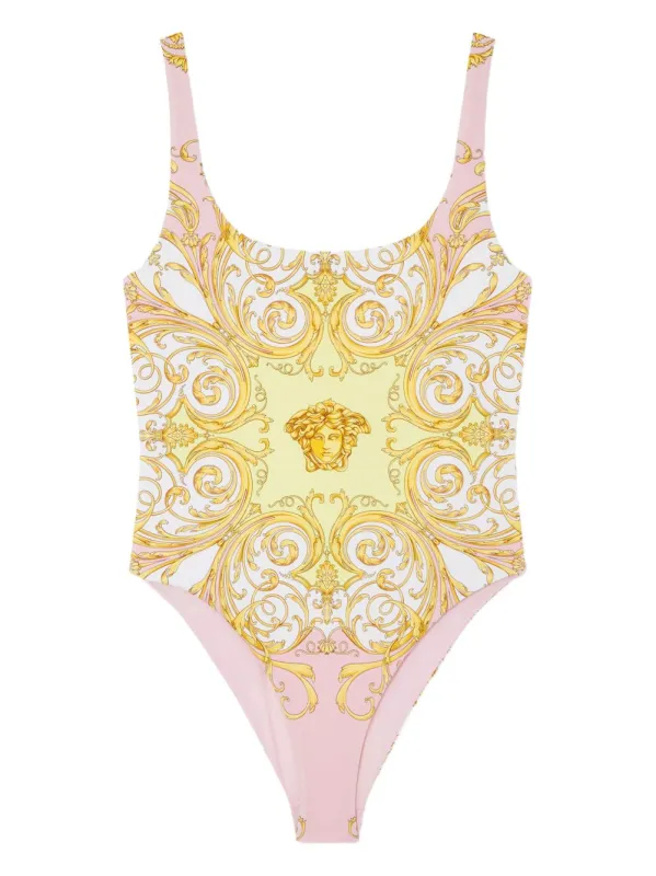 Barocco Print Swimsuit made by Versace