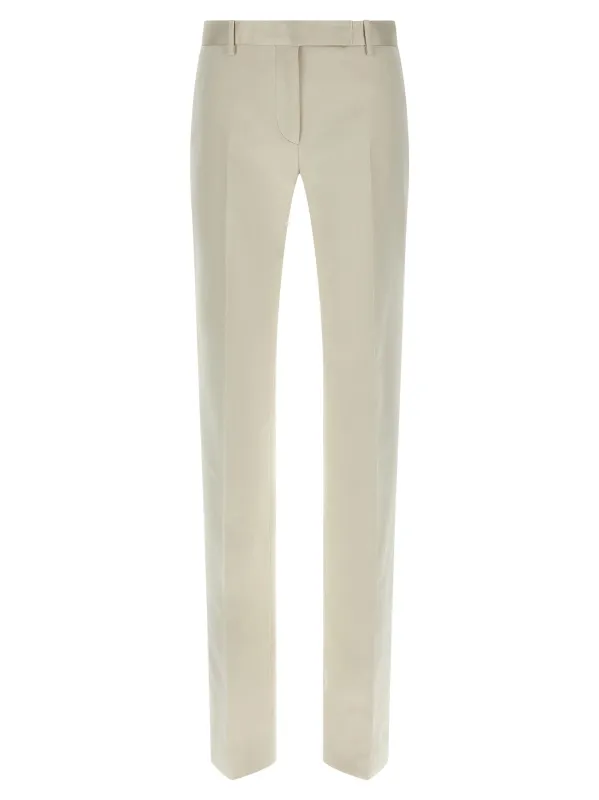 Duchesse Tailored Trousers Pants Beige sold by Wanan Luxury