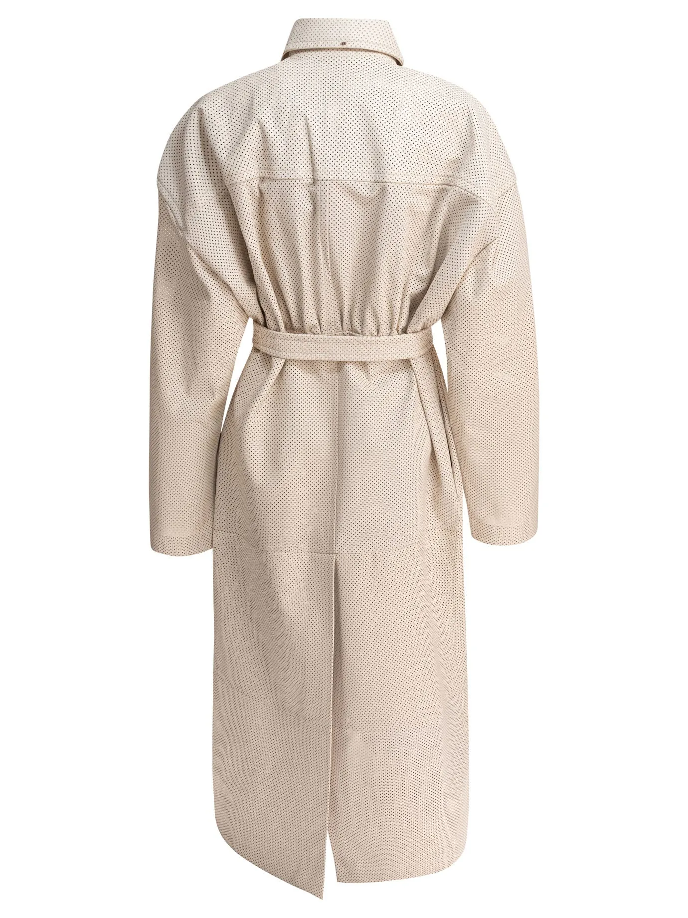 Trench Coat With Leather Belt Jackets And Coats Beige sold by Wanan Luxury product image thumbnail 2