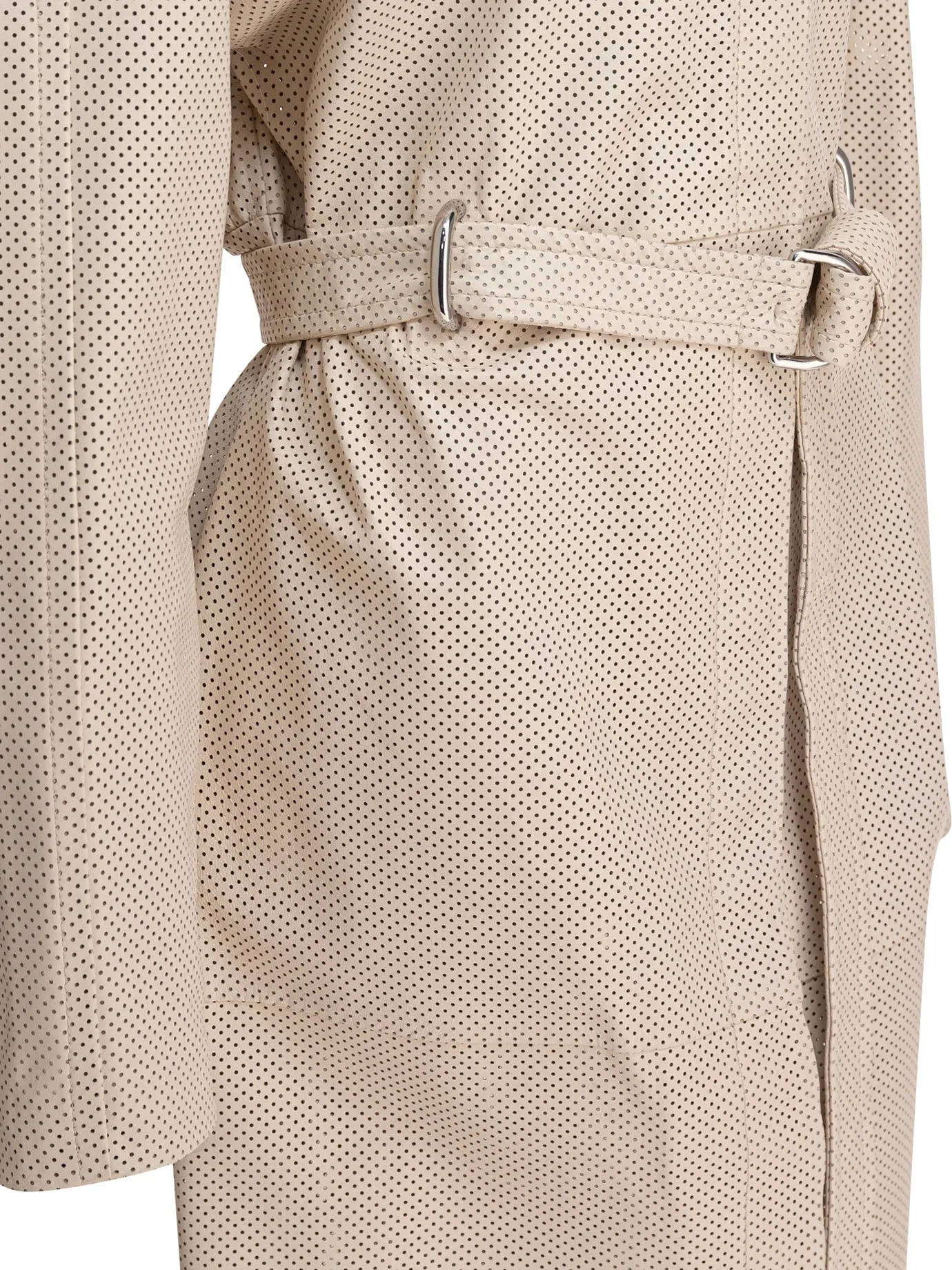 Trench Coat With Leather Belt Jackets And Coats Beige sold by Wanan Luxury product image thumbnail 4