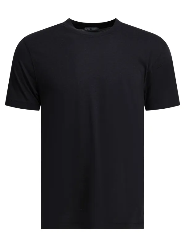 Lyocell And Cotton T-Shirt T-Shirts Black sold by Wanan Luxury